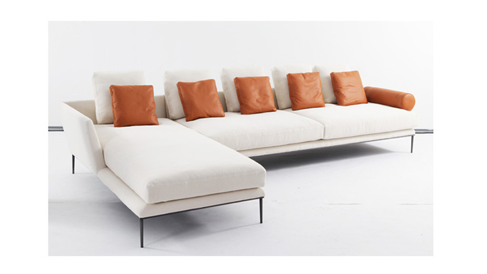 罗吉耶 现代简约转角客厅布艺沙发（Pogier Sofa）