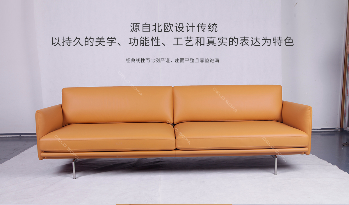 乔托 现代简约高弹休闲真皮沙发（Giotto Sofa）