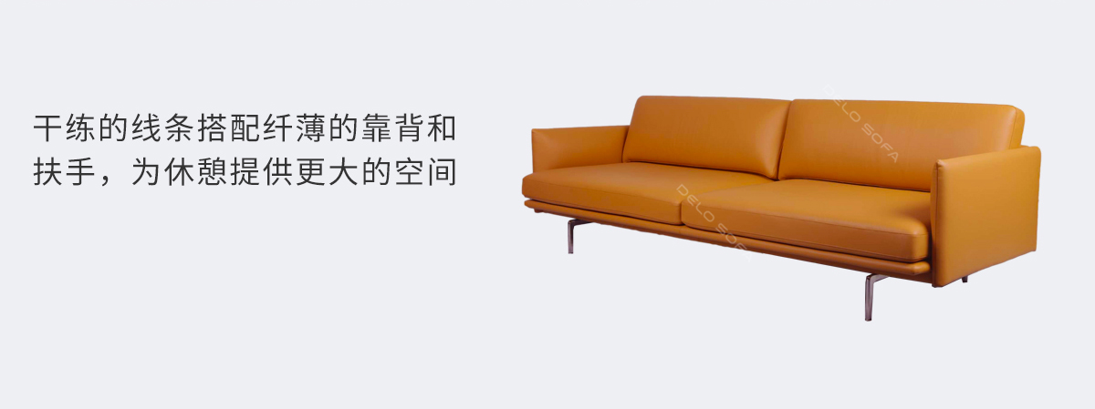 乔托 现代简约高弹休闲真皮沙发（Giotto Sofa）