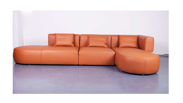 多索  现代简约转角客厅组合真皮沙发（Dosso Sofa）