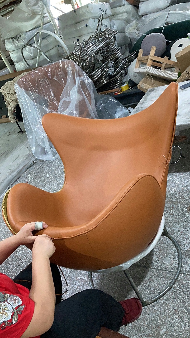 蛋椅 egg chair中古真皮休闲椅