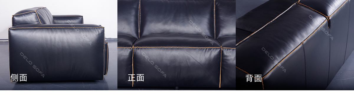 马丁尼 极简轻奢真皮客厅沙发（Martini Sofa）