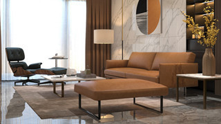 现代轻奢真皮沙发是家具行业的流行风尚